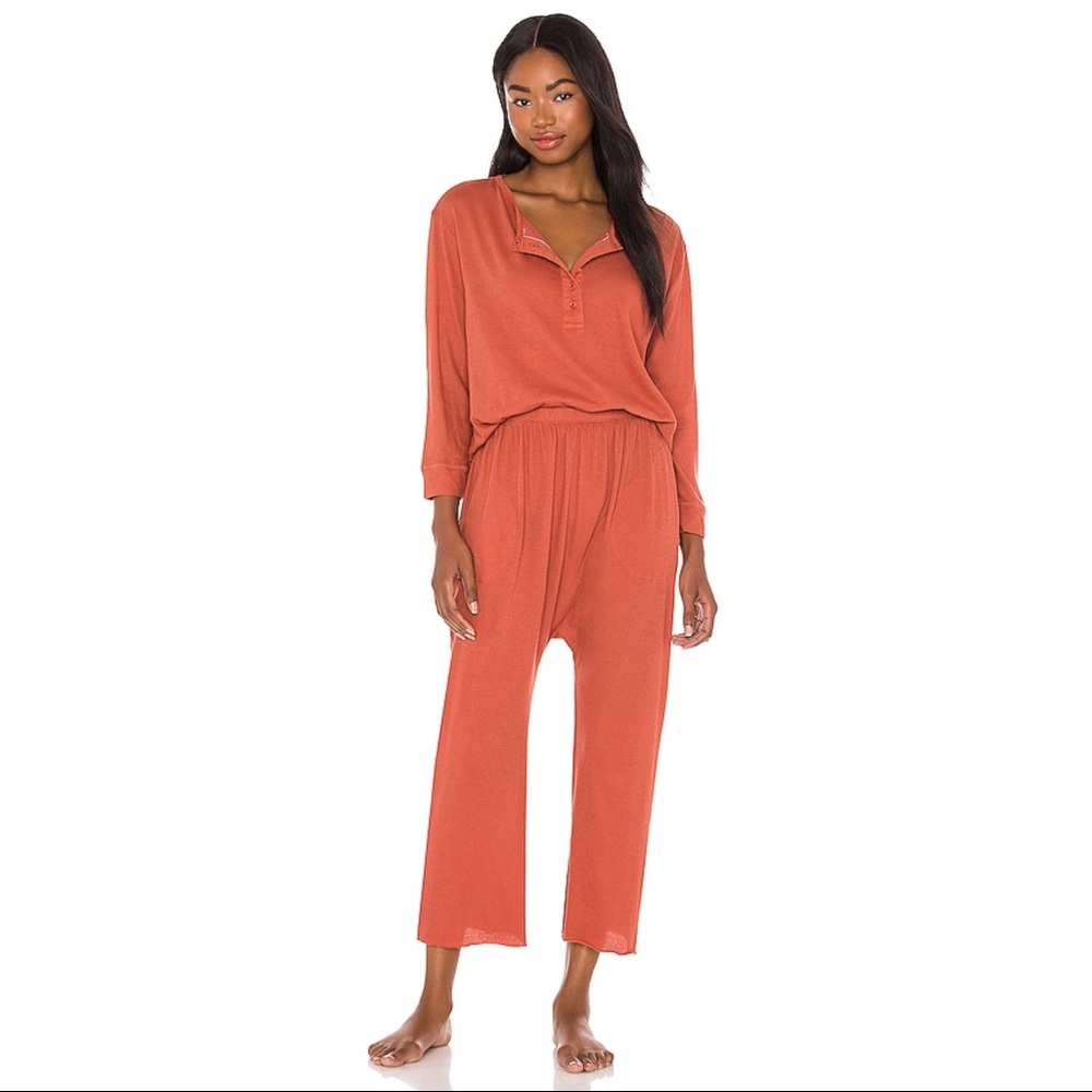 The Great The Lounge Crop Pant in Clay 1/S